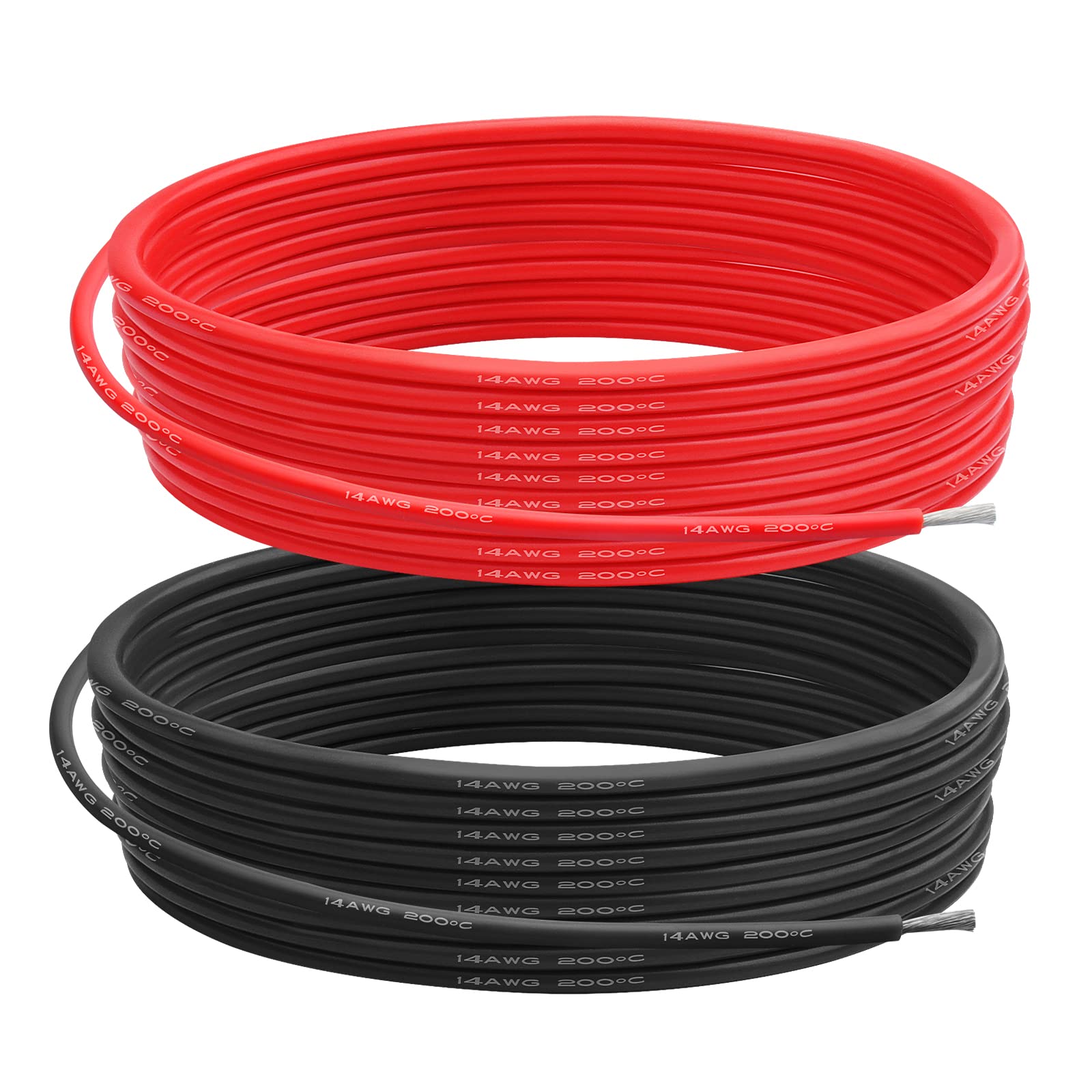 Wire 22 Gauge Copper - Cable Eléctrico de Silicona Negro y