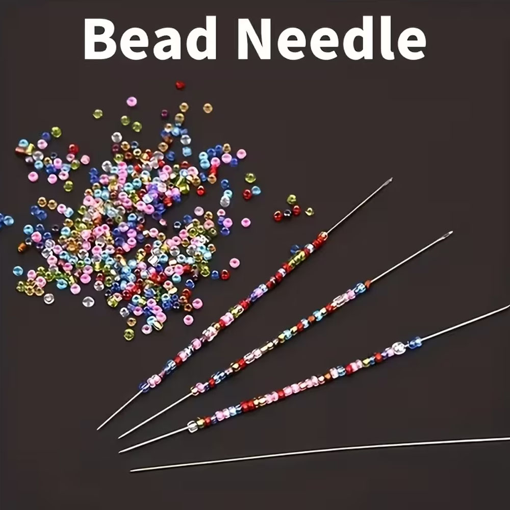 Crimp Bead Tube - 10 agujas de metal para abalorios,