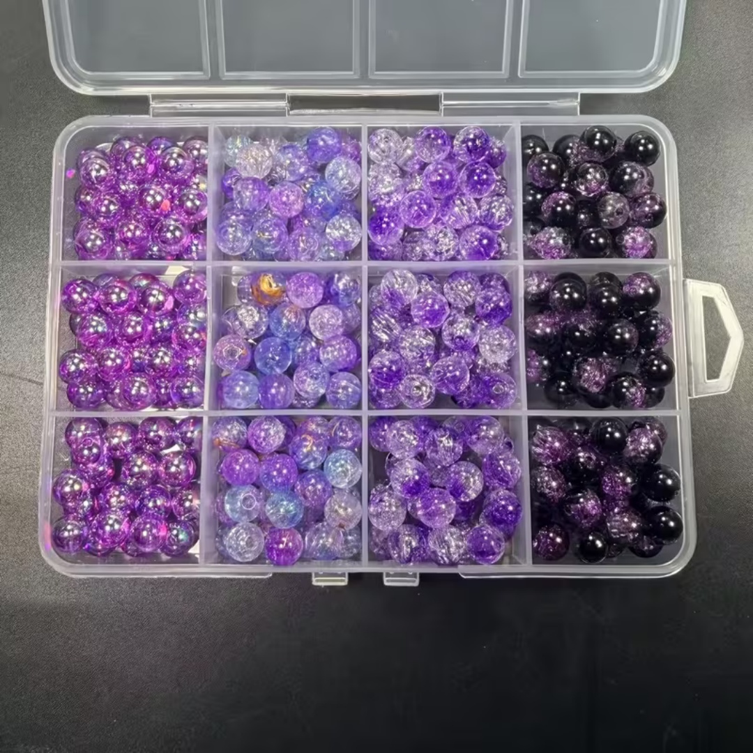 Bead Organizer Tray - Cuentas acrílicas de 8mm, Serie Negro