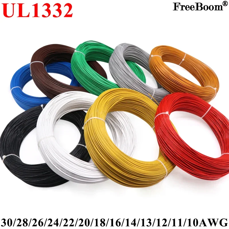 Wire 22 Gauge Copper - Cable de PTFE UL1332 de 5M/10M,