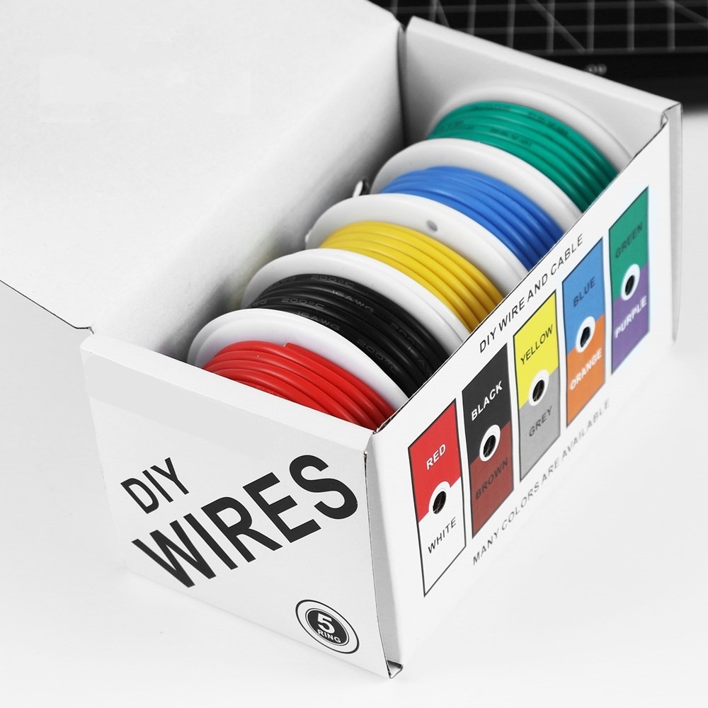 Wire 22 Gauge Copper - Cable eléctrico de 20-24AWG, cables flexibles