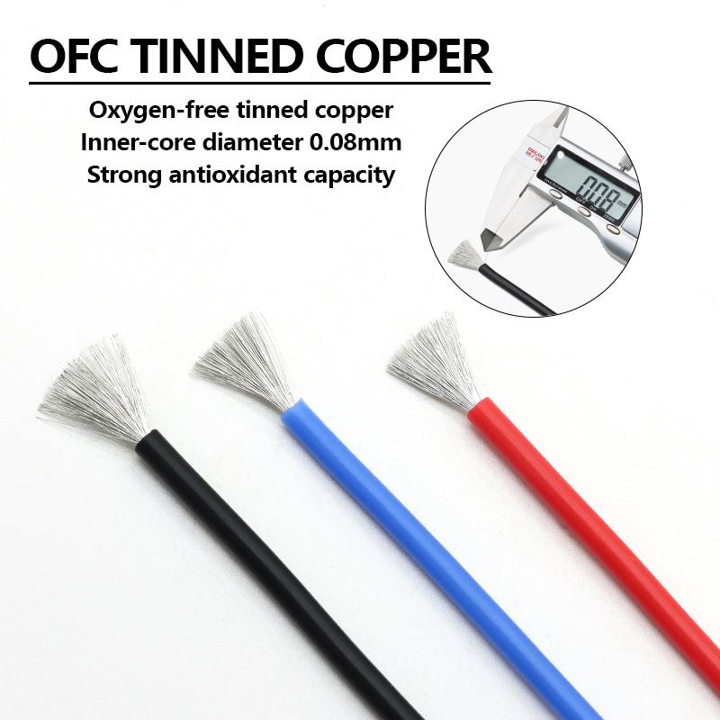 Cables de goma de silicona sua - Wire 22 Gauge Copper reseña y precio