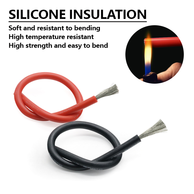 Cables de goma de silicona sua - Wire 22 Gauge Copper reseña y precio