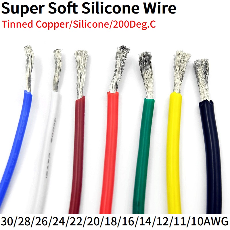 Cable de goma de silicona súpe - Wire 22 Gauge Copper reseña y precio