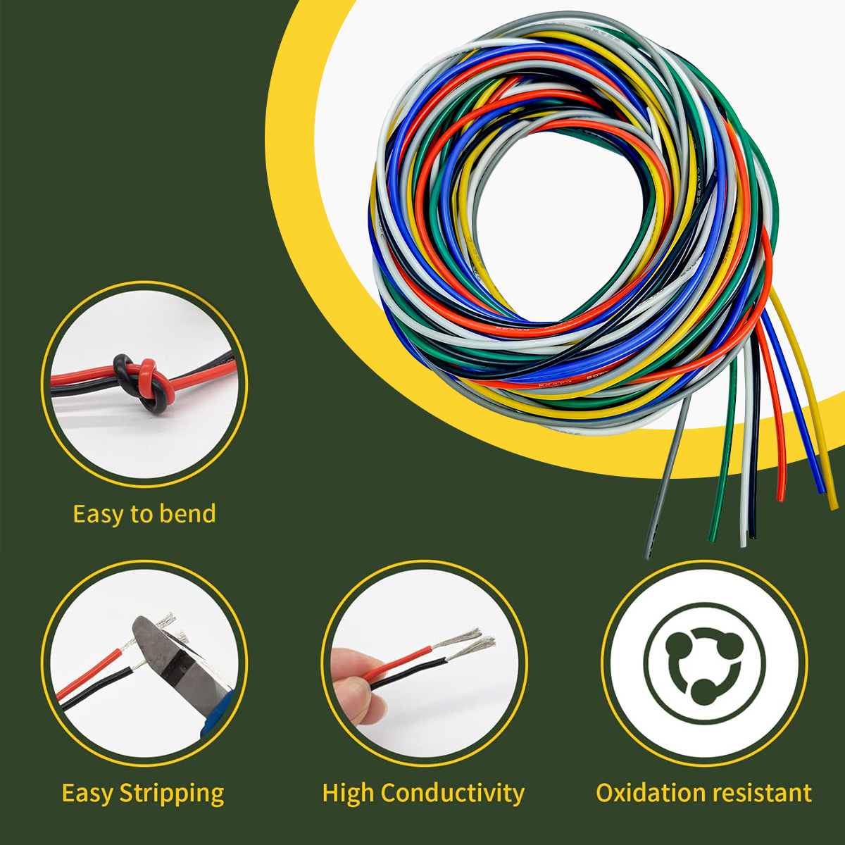 Kit de Cables Eléctricos de Si - Wire 22 Gauge Copper reseña y precio