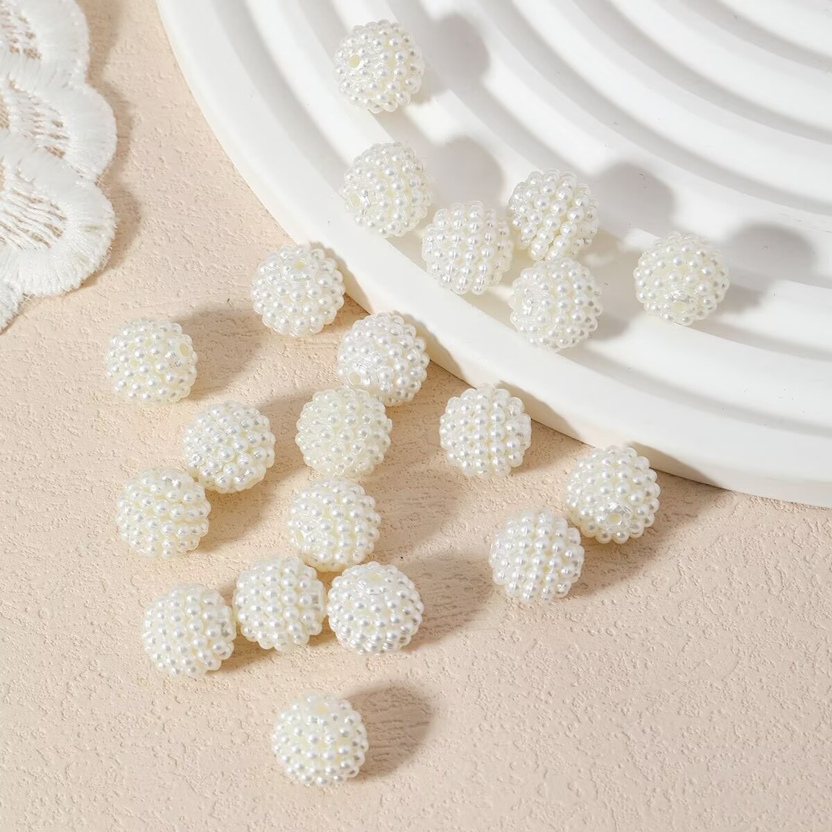 Bolas de acrílico ABS blancas  - Jewelry Making Event reseña y precio