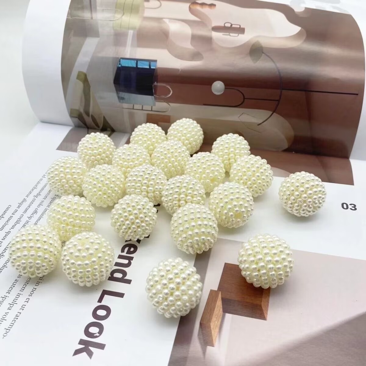 Bolas de acrílico ABS blancas  - Jewelry Making Event reseña y precio