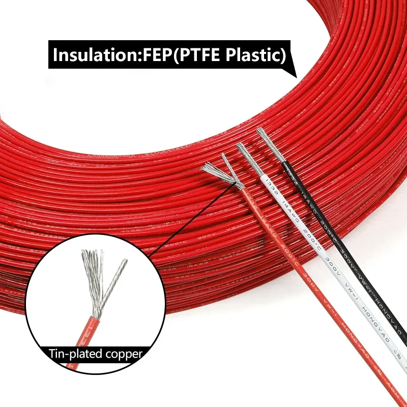 Cable de PTFE UL1332 de 2/5/10 - Wire 22 Gauge Copper reseña y precio