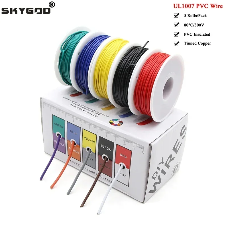 Kit de mezcla de 5 colores) Ca - Wire 22 Gauge Copper reseña y precio