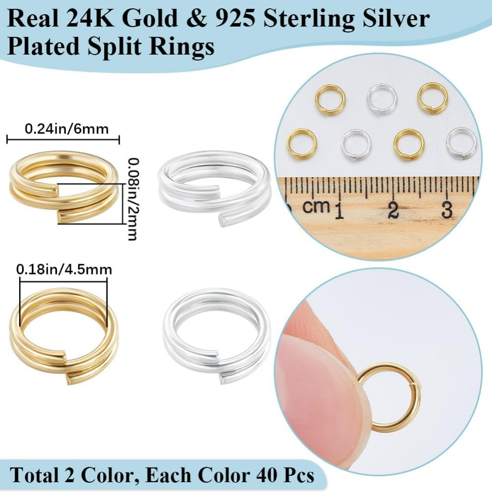 1 caja de 80 Uds. Anillo de sa - Jewelry Making Jump Rings reseña y precio